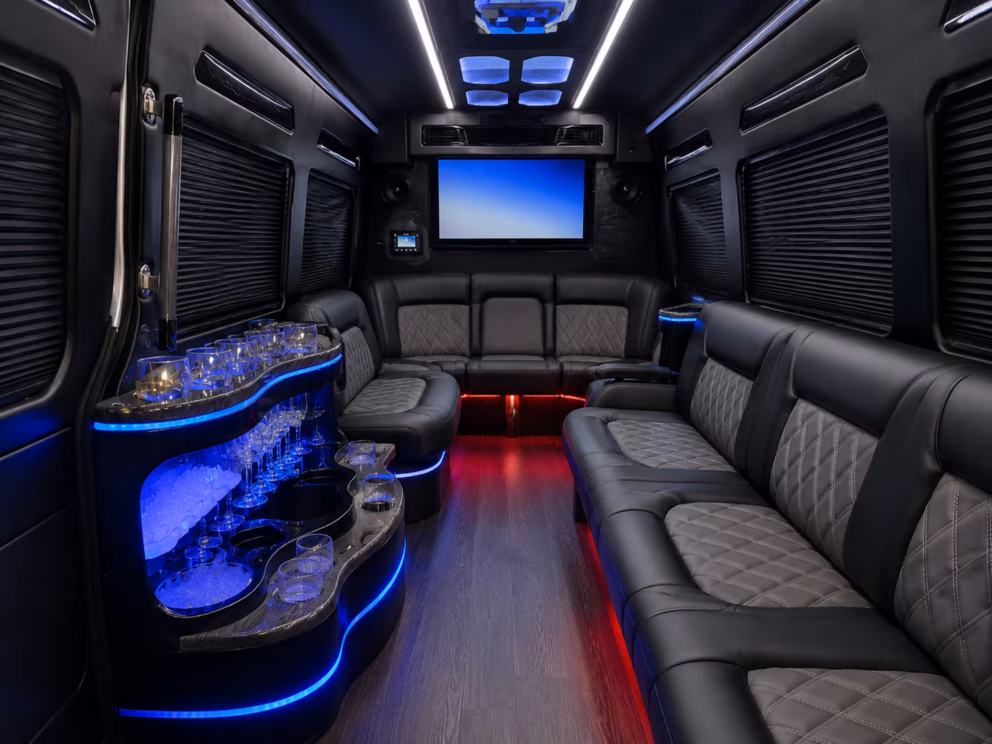 shift change and any hour employee sprinter van transportation in rialto
